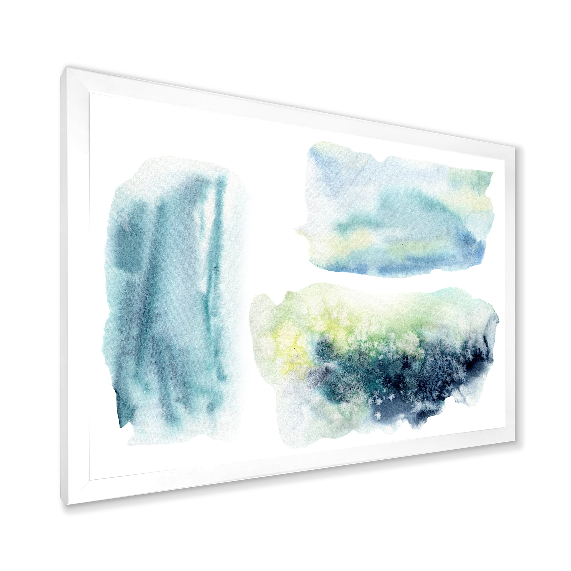 Designart 'Abstract Clouds Underwater' Modern Framed Art Print