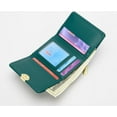 thumbnail image 3 of 2024 Small Trifold Leather Wallet with Coin Pocket - Coin Zipper Purse with Card Holder Multi-functional Women's Wallet (Green), 3 of 7