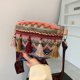 thumbnail image 3 of Bolso cruzado de hombro tejido con flecos para mujeres, bolso de tela con estampado étnico tribal y correa ajustable, riñonera de 8.4x6.2x5.9 pulgadas., 3 of 6