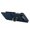 thumbnail image 4 of K-Lion Leather Slim Case for Samsung Galaxy Z Flip 3 Ultra Thin Shockproof Case with Card Slots Ring Holder Detachable Shoulder Strap Anti-Scratch Cover For Samsung Galaxy Z Flip 3,Blue, 4 of 8