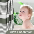 thumbnail image 4 of Shower Curtain, Washable Cloth Grey-Green Shower Curtain with 12 Shower Curtain Hooks, Fabric Rustic Wide Grey Striped Shower Curtain Sets, Farmhouse Bathroom Shower Curtain, 72x72 Inches, 4 of 6