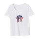 thumbnail image 4 of Camiseta para mujer, camiseta básica de moda de verano para caminar, viajar, regalo del día de San Valentín M, 4 of 7