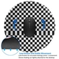thumbnail image 3 of Black And White Checkered Small Round MousePad 7.9x7.9 Inches Non-Slip Rubber Base MousePad for Office Laptop Computer, 3 of 6