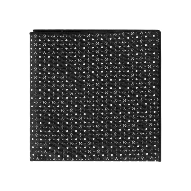 Pa?uelos de hombre INSPIRE CHIC con patrón tejidos para bodas, pa?uelos de bolsillo para fiestas de boda, negros con peque?os puntos, talla única