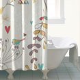 thumbnail image 5 of Romantic Tropical Shower Curtain - Dreamy Exotic Flowers and Leaves, 72x84 Inches, 5 of 5
