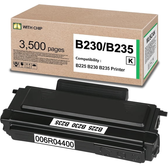 B230 B225 B235 Black High Yield Toner Cartridge with New Chip Replacement for 006R04399 006R04400 006R04401 Compatible with Xerox B230 B225 B235 Printer 1 Back