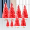 thumbnail image 6 of yotijay 8 Pieces Mini Artificial Christmas Tree 4 Sizes for Tabletop Home Decor Red, 6 of 9