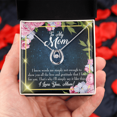 thumbnail image 3 of To Mom Words Not Enough Lucky Horseshoe Necklace Message Card 14k w CZ Crystals, 3 of 7