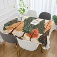 thumbnail image 2 of Yayeee Tablecloths 60" x 60" Rectangle Wrinkle Resistant Party Table Cover, Brown Christmas Trees, 2 of 8