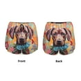 thumbnail image 5 of Picia Painted Flower Puppy Pattern Women's 2 in 1 Athletic Running Shorts High Waisted Workout Casual Gym Sweat Shorts with Comfy Liner Zipper Pockets-X-Large, 5 of 9