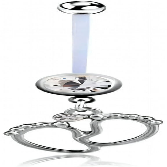 DESIGNICE Belly Button Rings for Women Pregnant Flexible Belly Rings Maternity Belly Navel Bar Ring Body Piercing Kit Baby Feet White