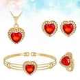 thumbnail image 4 of LEORX 1 Set of Heart Pendant Necklace Jewelry Fashion Alloy Red Women, 4 of 8