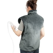 Heating Pad 24" x 33" Fast Heating Wrap with Auto Shut Off for Back, Neck and Shoulder, Dry/Moist Option, Gray