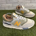 thumbnail image 1 of New Balance 997H Olive Leaf Sunflower Leather Sneaker Casual Shoes Size 8.5, 1 of 5