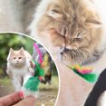 thumbnail image 1 of Pack of 10 Pet Mini Mouse Training Interactive Colorful Feather Soft Plush Toy Outdoor Scratching Mice Interactive Toys Pets Supplies Color Random, 1 of 9
