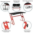 thumbnail image 5 of Bowery Hill 2 Piece Z-Frame Gaming Desk Set in Red and Black, 5 of 9