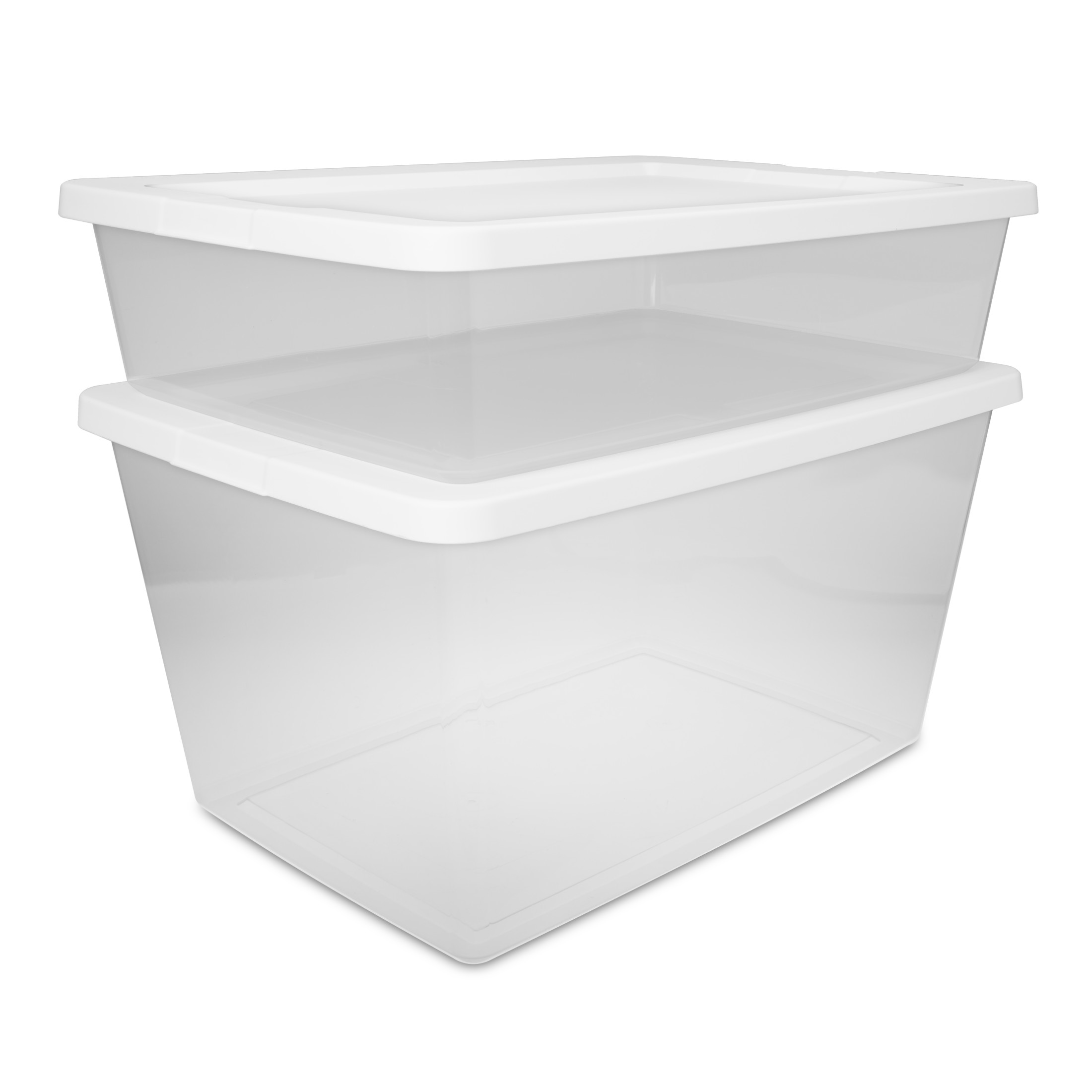 Sterilite 58 Qt Clear Storage Bins with Lids, 8-Pack White photo 8