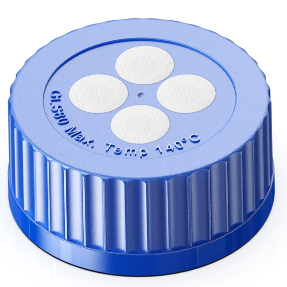 GL80 Screw Cap with 20mm Diameter PTFE membrane for gas filtration ,Liquid Media Cap with Sealing Ring for Lab Media,2pcs