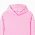 thumbnail image 4 of KPOPLK Solid Hoodies for Girls Long Sleeve Cute Hooded Sweatshirt with Pockets Kids Girl Pullover Tops Pink,Size 7-8 Years, 4 of 5