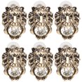 thumbnail image 1 of 3 pares de pendientes con diseño de leones de diamantes y colgantes de moda para decoración de orejas, color blanco, 1 of 5