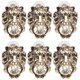 thumbnail image 1 of 3 pares de pendientes colgantes con diseño de leones y diamantes, joyería decorativa para las orejas, color blanco, 1 of 14