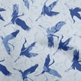 thumbnail image 1 of oneOone Cotton Silk Dark Blue Fabric Asian Japanese Bird Diy Clothing Quilting Fabric Print Fabric By Yard 42 Inch Wide, 1 of 5