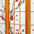 thumbnail image 2 of Oriental Furniture 4 ft. Tall Cherry Blossom Shoji Screen - Honey - 4 Panel, 2 of 3
