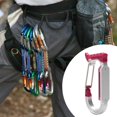 thumbnail image 6 of simhoa Carabiner Clip Aluminum Carabiner Clip Rock Climbing Harness Clip Mountaineering Gear High Altitude Work Carabiner Detachable Aluminum Alloy Strong Gray Bright Red, 6 of 8
