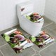 thumbnail image 1 of ABPHQTO Paphiopedilum Juego de alfombras de baño de 3 piezas Alfombra de baño Alfombra de contorno y tapa de inodoro, 1 of 2