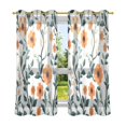 thumbnail image 6 of Yayeee Window Curtains Set of 2 for Living Room Light Filtering 63"x42", Flowers Pattern, 6 of 7