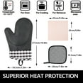 thumbnail image 3 of Anpro Silicone Oven Mitts and Pot Holders Sets, High Heat Resistant Oven Mitts Non-Slip Heat Resistant Oven Gloves for Kitchen Baking BBQ Cooking, Black, 3 of 7