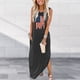 thumbnail image 5 of Vestido Vestido largo con bandera americana para mujer, informal, básico, en forma de H, estilo Retro de EE. UU., traje diario Ygjytge Gris T M para Mujer, 5 of 6