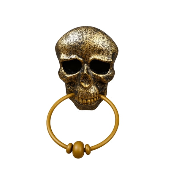 Halloween Skull Doorbell with Light Sound Effects Battery Operated Decorative Door Knocker Indoor Outdoor Use