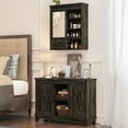 thumbnail image 7 of Vabches Buffet Sideboard Cabinet, Wood Kitchen Storage Cabinet with Adjustable Shelves, Coffee Bar Cabinet with Barn Doors, 7 of 7