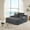 Gray, variant on Jopath Chaise Lounge Chair with Wide Armrest and Throw Pillows, Cozy Boneless Sleeper Sofa Bed Armchair with Cup holder for Living Room, Bedroom Black