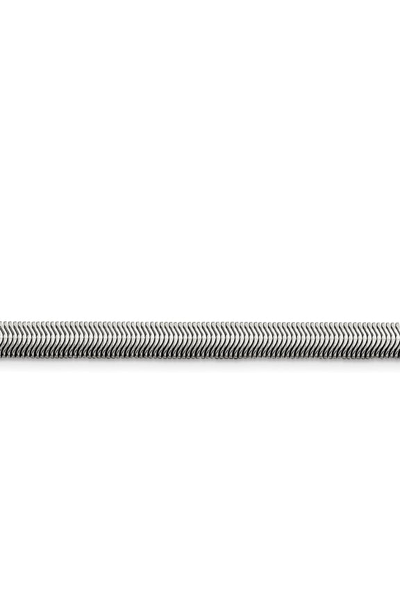 White Stainless Steel chain Snake 20 in 6.2 mm 6.20mm 20in Flat