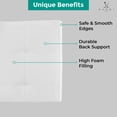 thumbnail image 6 of Jessenia Tufted Upholstered Headboard – Adjustable Queen Size, Padded White, 6 of 14