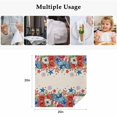 thumbnail image 5 of 4th of July Cloth Napkins, Red Blue Independence Day Floral Star Rustic Washable and Reusable Dinner Napkins Set of 2, Table Napkin for Kitchen Party Birthday Wedding Hotel Housewarming 20"x20", 5 of 9