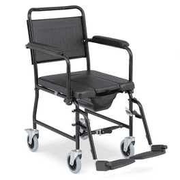 DMI Rolling Shower Chair Commode Transport Chair FSA Eligible Rolling Bathroom Wheelchair for Handicap Elderly Injured or Disabled Rear Locking Wheels 250 lb. Weight Capacity White Walmart