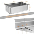 thumbnail image 2 of RIEDHOFF 21 QT Stainless Steel Anti-Jamming Steam Pan without Lid, 6-Pack, 6 inch Deep, 2 of 5