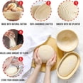thumbnail image 3 of Domaci Rattan Cane Silicone Bread Proofing Serving Baskets, Set of 2, 3 of 9