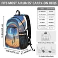 thumbnail image 3 of JIALIOU 14" Laptop Backpack Waterproof Airline Approved Stylish Casual Daypack for Travel Business College Work, Stargate in Desert, 3 of 8