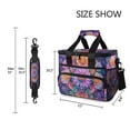 thumbnail image 3 of FORMRS Insulated Cooler Bag 24 Cans Capacity Soft Leakproof Lunch Box with Side Pockets, Light Purple Flowers, 3 of 7
