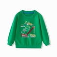 thumbnail image 2 of CHEEREAM Toddler Kids Boy Cotton Crewneck Long Sleeve Sweatshirt Truck Print Pullover Tops Clothing 1-7 Years, 2 of 4