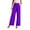 Purple, variant on Dress Pants Women Elastic Waist Wide Straight Leg Flowy Business Casual Office Work Pants with Pockets Slacks for Women