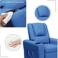 thumbnail image 5 of GNMLP Children Recliner Chair with Cup Holder＆Side Pocket,Toddler Recliner Chair with Adjustable Footrest -Navy Blue, 5 of 6