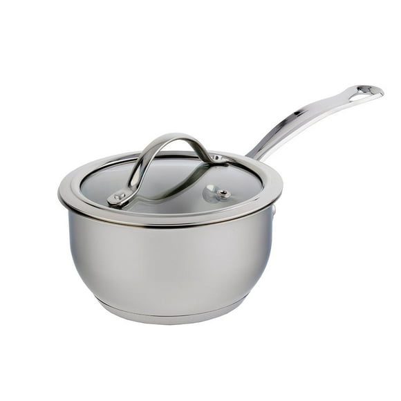 Meyer Nouvelle Stainless Steel 1.1L Saucepan with tempered glass lid, Made in Canada