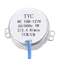 thumbnail image 2 of Synchronous Motor 100-127VAC 2-2.4RMP 50-60Hz 4W Double Flat Shaft CW/CCW, 2 of 4