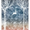 thumbnail image 3 of Ambesonne Christmas Duvet Cover Sets, Flying Deer Ombre Snow, 2-King, Blue and White, 3 of 7