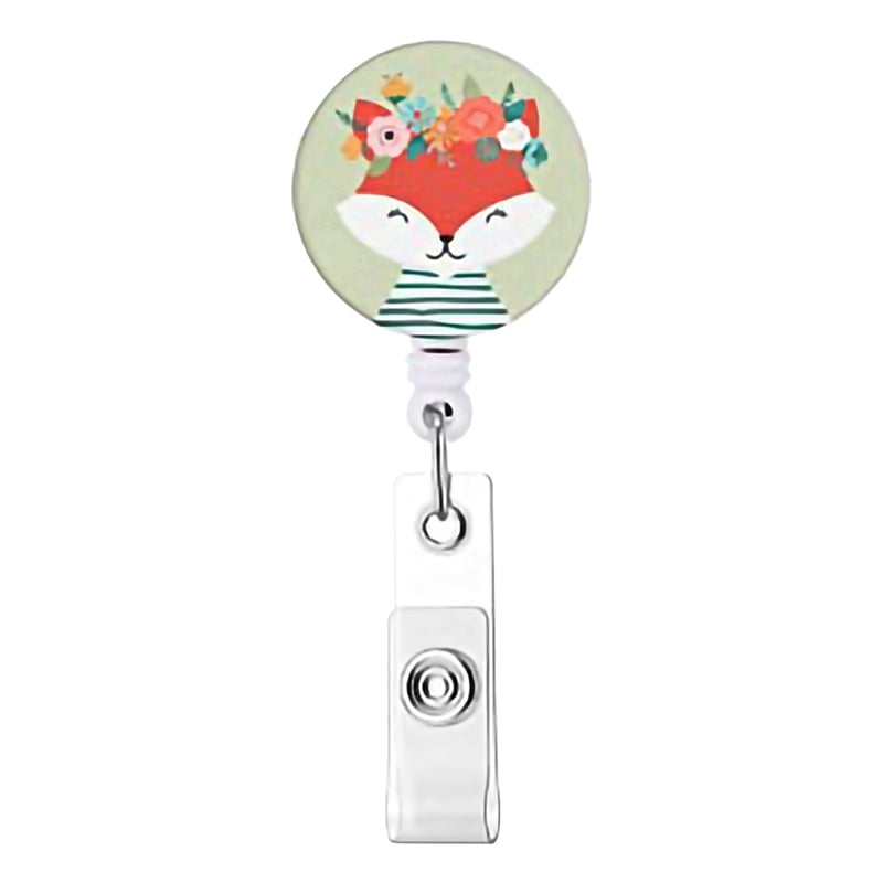18 Pcs Animal Badge Reels Retractable Badge Holder with Alligator Clip Nurse Cute Badge Clip for ID Card Holders